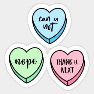 Valentine’s Day Candy Conversation Hearts Sassy Sticker